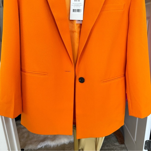 NWT NA-KD ORANGE OVERSIZED BLAZER - Picture 8 of 9